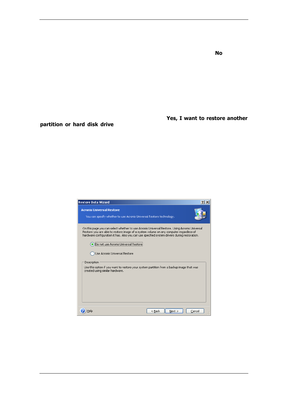 9 assigning a letter to the restored partition, 10 restoring several disks or partitions at once, 11 using acronis universal restore | Acronis True Image Echo Server for Windows - User Guide User Manual | Page 53 / 117