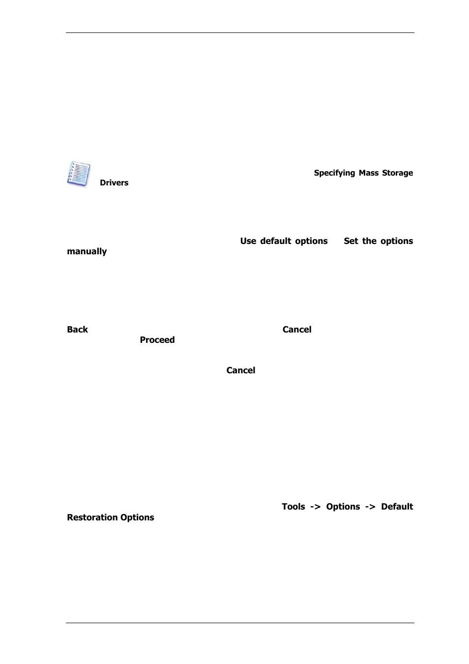 12 setting restore options, 13 restoration summary and executing restoration, 4 setting restore options | 4 setting, Restore options, Restoration summary and executing restoration | Acronis True Image Echo Server for Windows - User Guide User Manual | Page 54 / 117