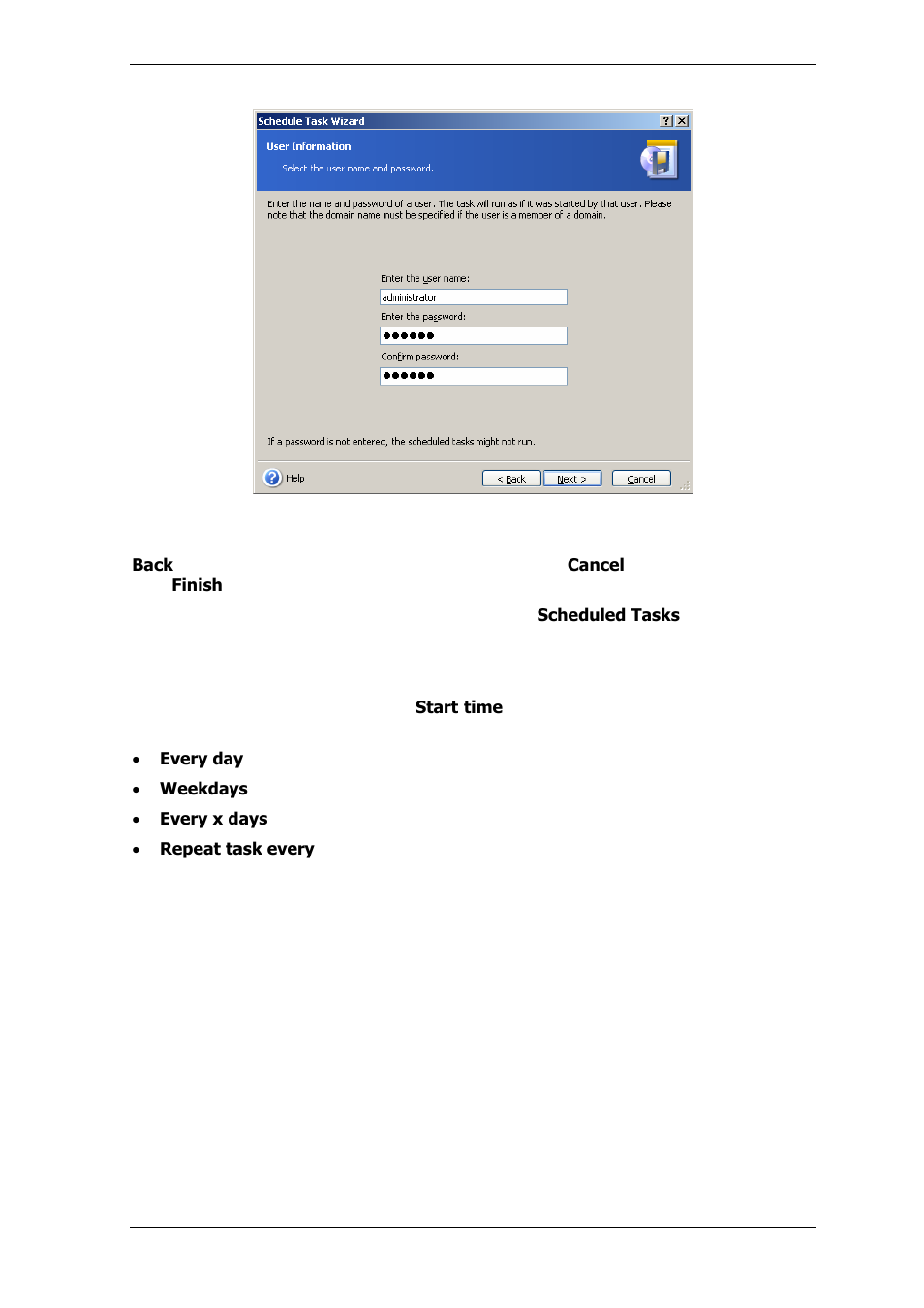 1 setting up daily execution | Acronis True Image Echo Server for Windows - User Guide User Manual | Page 62 / 117