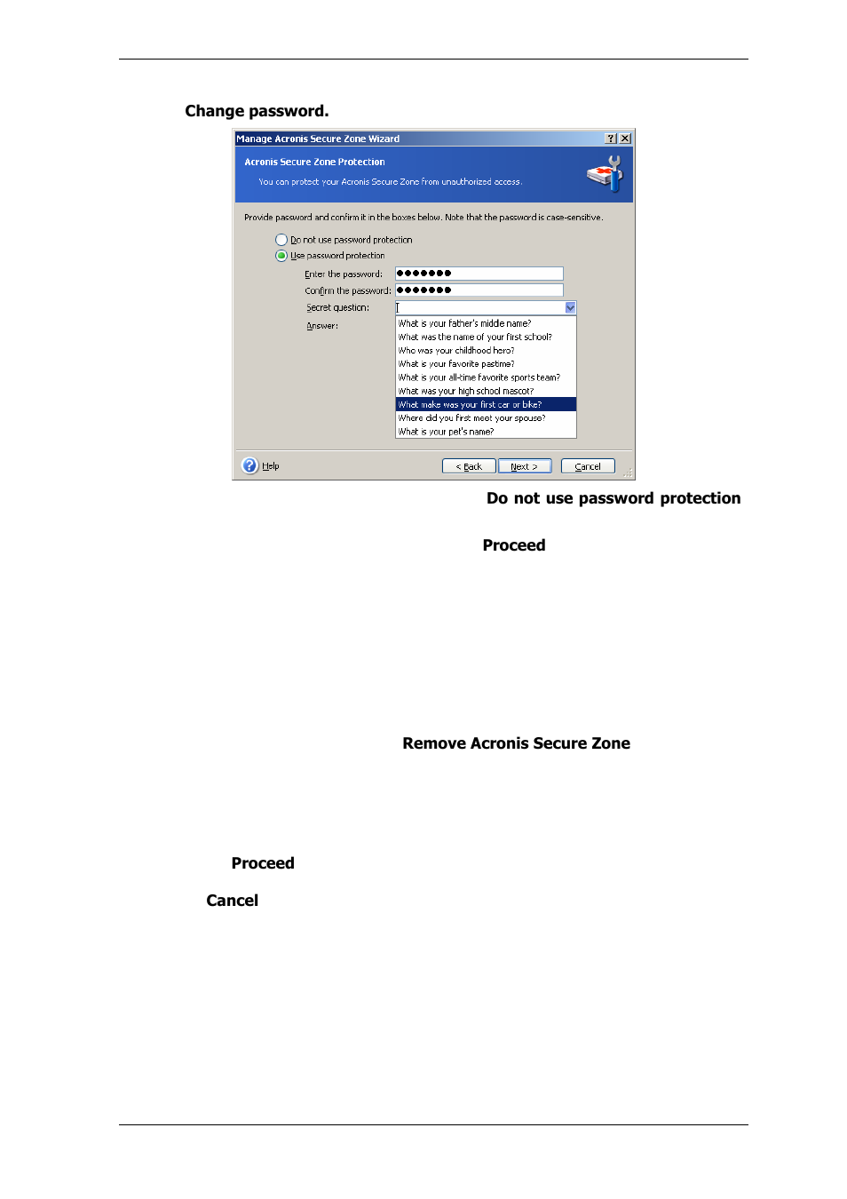 4 deleting acronis secure zone | Acronis True Image Echo Server for Windows - User Guide User Manual | Page 70 / 117
