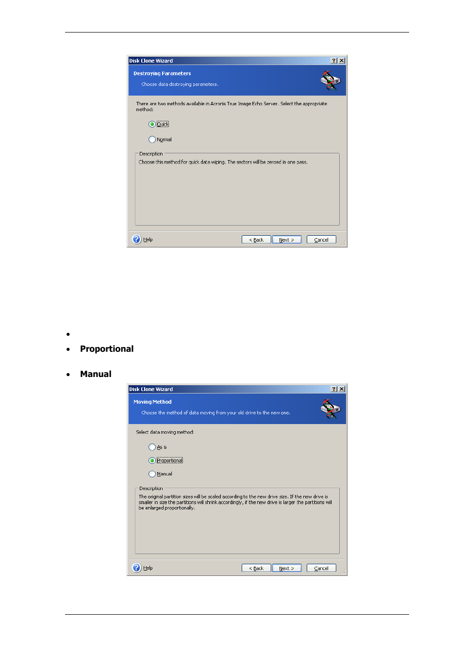 8 selecting partition transfer method | Acronis True Image Echo Server for Windows - User Guide User Manual | Page 95 / 117