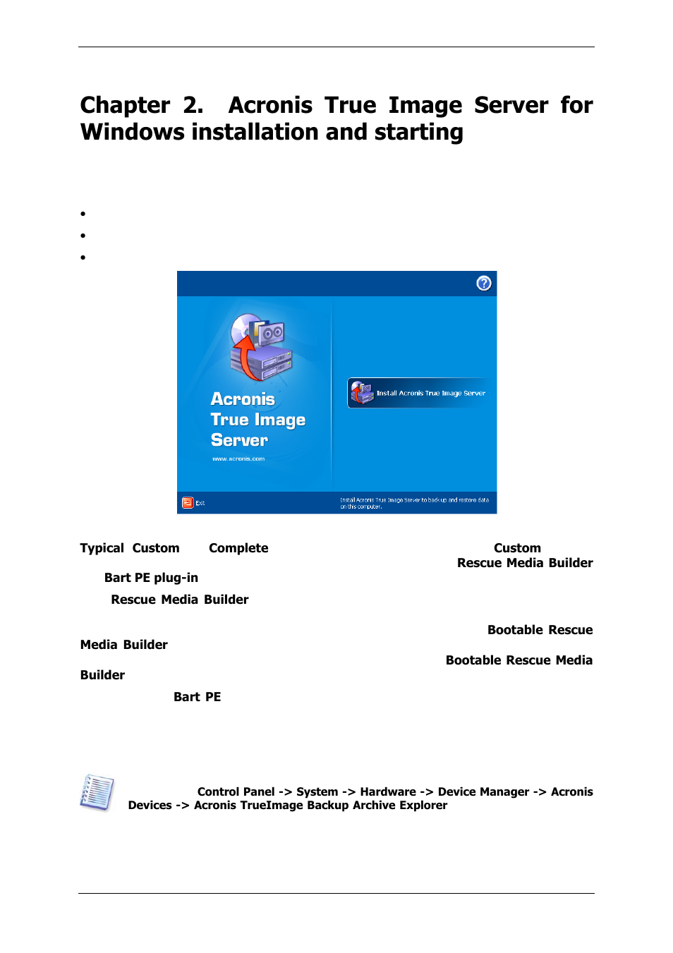 1 installing acronis true image server for windows | Acronis True Image 9.1 Server for Windows - User Guide User Manual | Page 12 / 91