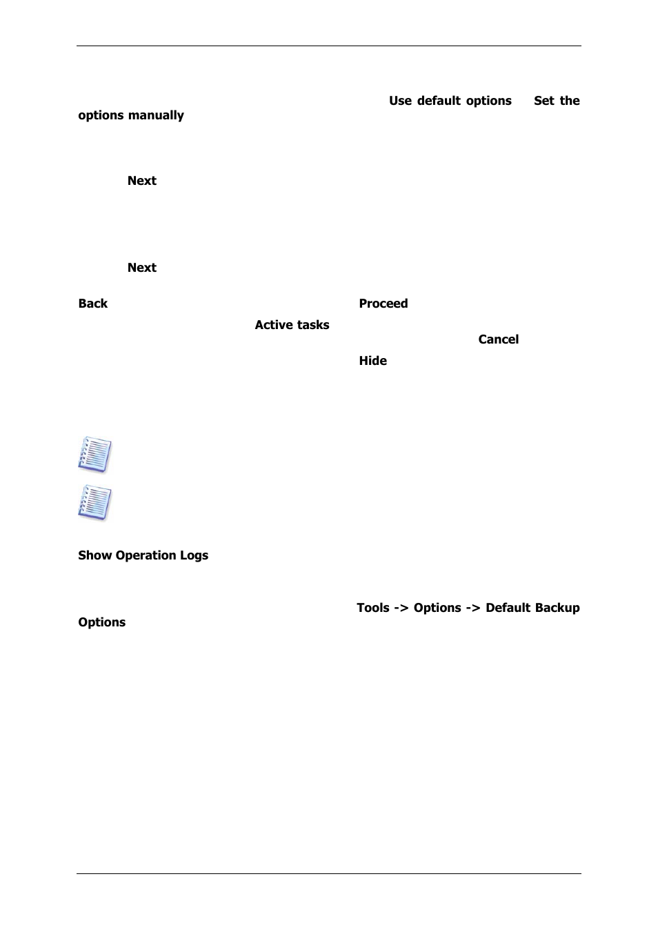 3 setting backup options | Acronis True Image 9.1 Server for Windows - User Guide User Manual | Page 32 / 91