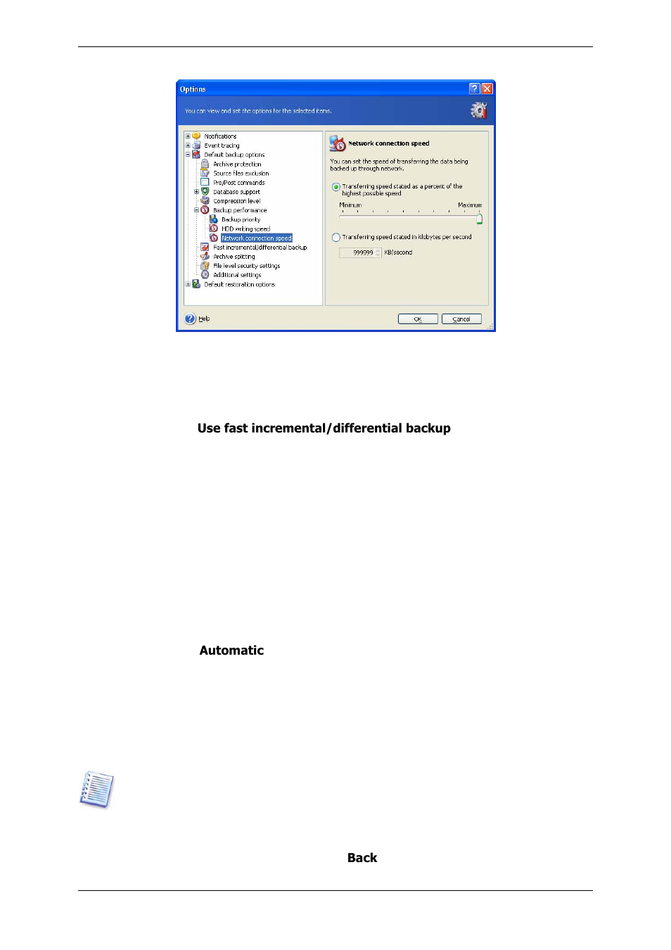 7 fast incremental/differential backup, 8 archive splitting, 7 fast incremental differential backup | Acronis True Image 9.1 Server for Windows - User Guide User Manual | Page 36 / 91