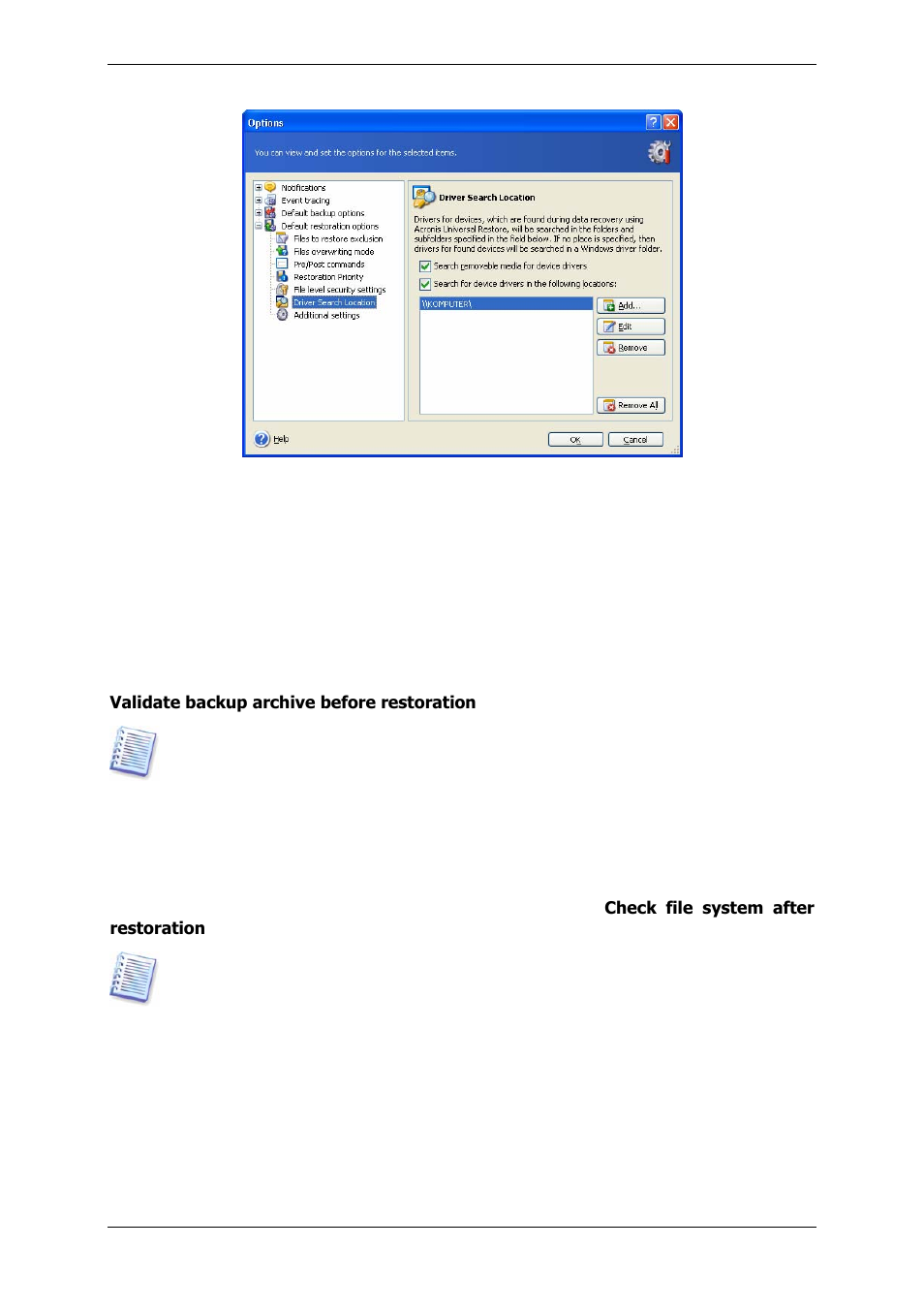 7 additional settings | Acronis True Image 9.1 Server for Windows - User Guide User Manual | Page 52 / 91