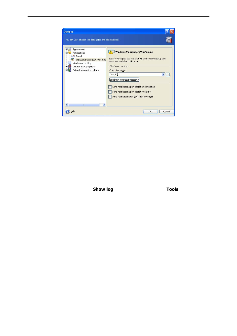 3 viewing logs | Acronis True Image 9.1 Server for Windows - User Guide User Manual | Page 66 / 91