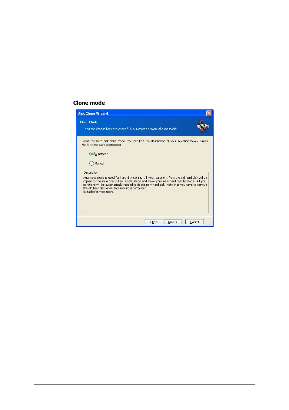 3 executing transfers, 1 selecting clone mode, 2 selecting source disk | Acronis True Image 9.1 Server for Windows - User Guide User Manual | Page 73 / 91