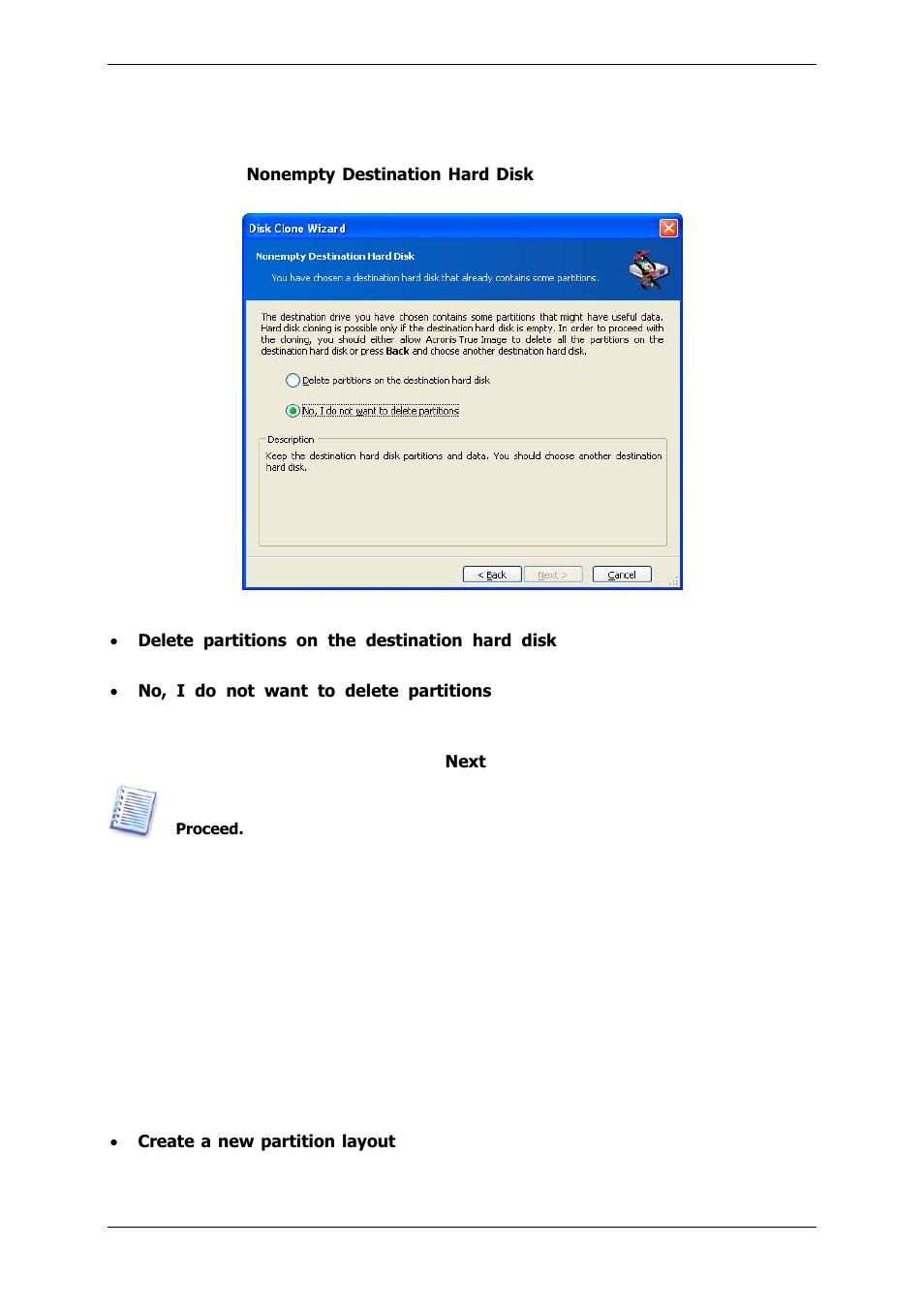 4 partitioned destination disk, 5 old and new disk partition layout, 6 old disk data | 4 partitioned des ination disk | Acronis True Image 9.1 Server for Windows - User Guide User Manual | Page 75 / 91