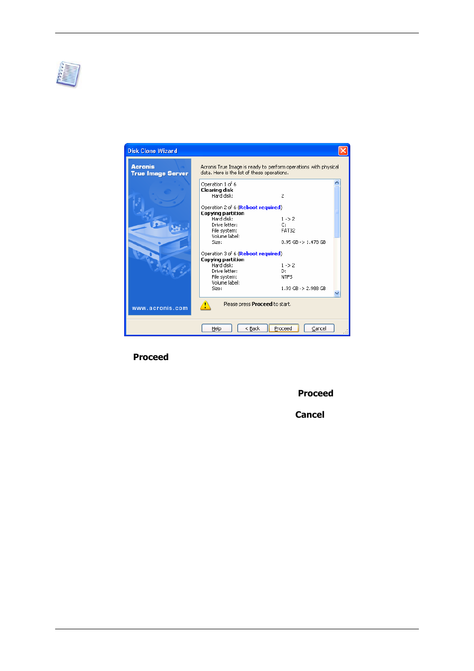 11 cloning summary, 4 cloning with manual partitioning, 1 old and new disk partition layouts | Acronis True Image 9.1 Server for Windows - User Guide User Manual | Page 79 / 91
