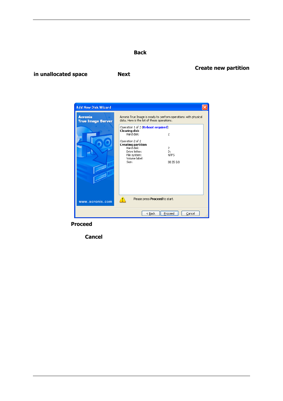 3 disk add summary | Acronis True Image 9.1 Server for Windows - User Guide User Manual | Page 82 / 91