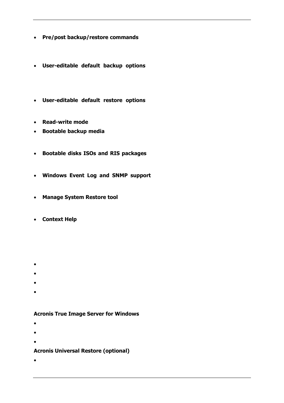 4 system requirements and supported media, 1 minimum system requirements, 2 supported operating systems | 2 suppor ed operating systems | Acronis True Image 9.1 Server for Windows - User Guide User Manual | Page 9 / 91