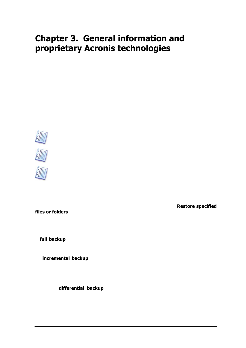 2 full, incremental and differential backups | Acronis True Image Echo Server for Linux - User Guide User Manual | Page 13 / 87