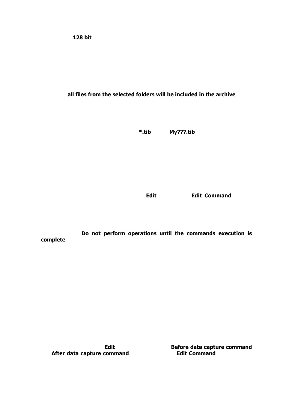 2 source files exclusion, 3 pre/post commands, 4 before/after data capture commands | 2 source, Files exclusion | Acronis True Image Echo Server for Linux - User Guide User Manual | Page 29 / 87