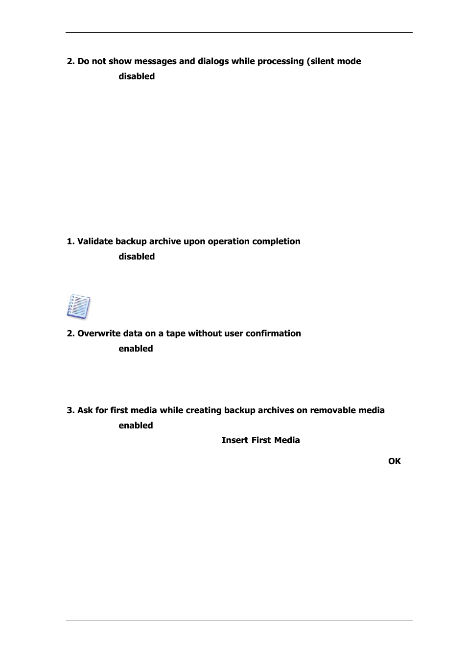 11 additional settings | Acronis True Image Echo Server for Linux - User Guide User Manual | Page 33 / 87