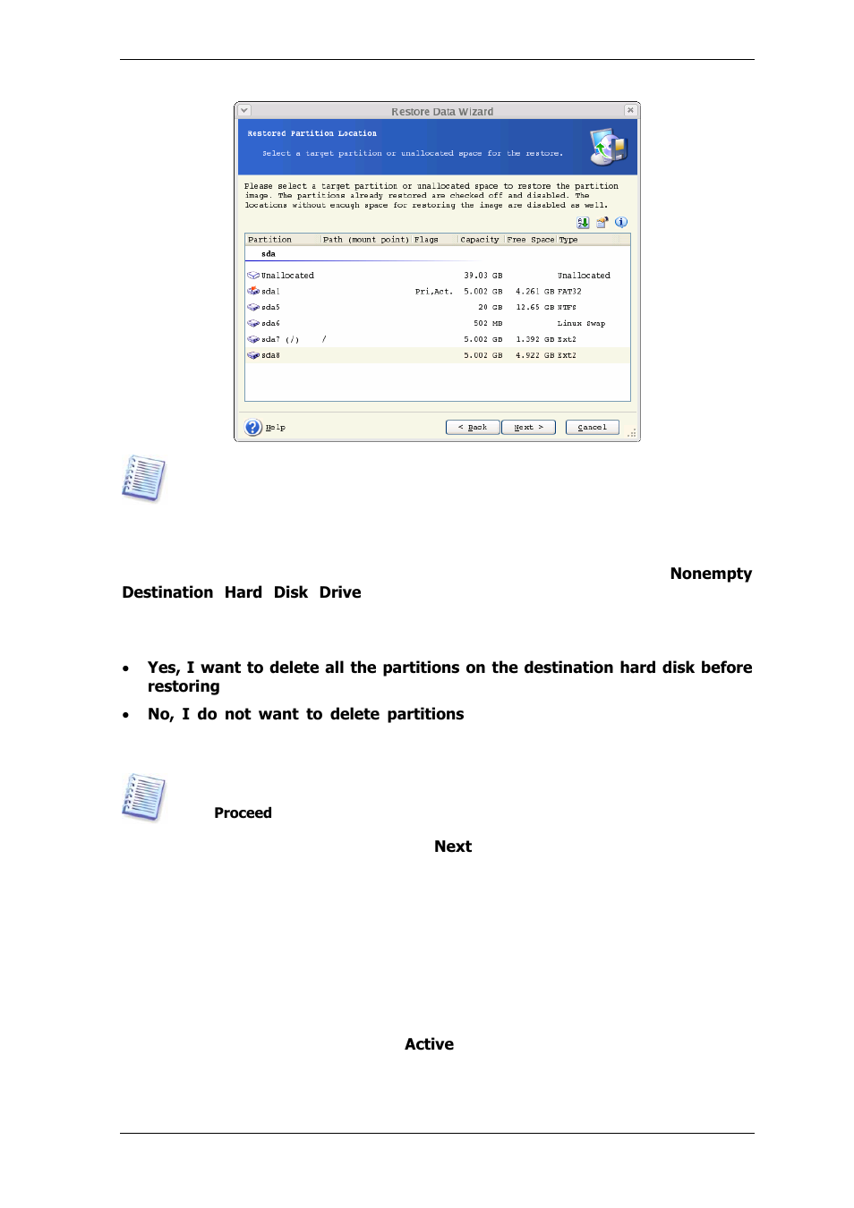 6 changing the restored partition type | Acronis True Image Echo Server for Linux - User Guide User Manual | Page 41 / 87