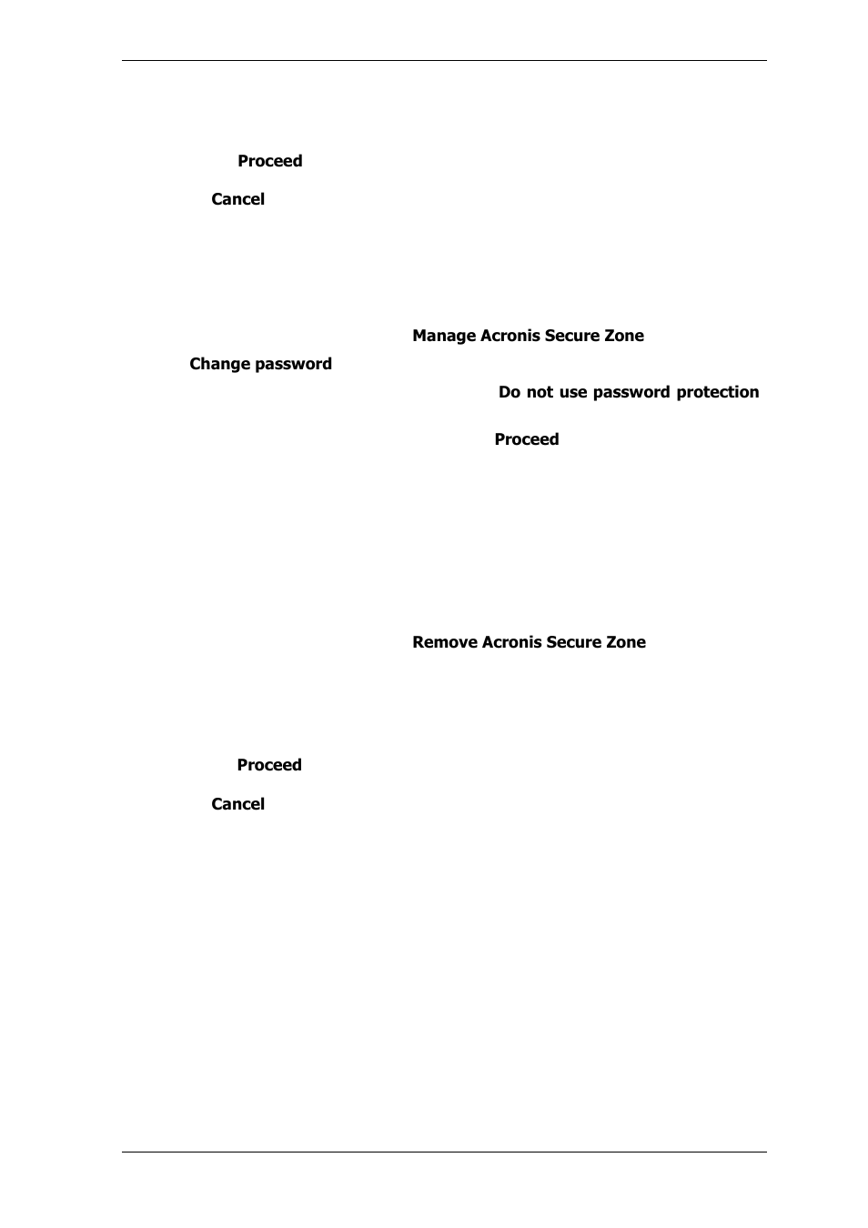 4 changing the password for acronis secure zone, 5 deleting acronis secure zone | Acronis True Image Echo Server for Linux - User Guide User Manual | Page 56 / 87