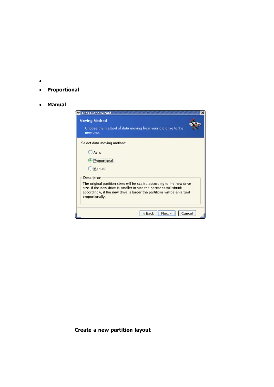 8 selecting partition transfer method, 9 partitioning the old disk | Acronis True Image Echo Server for Linux - User Guide User Manual | Page 83 / 87