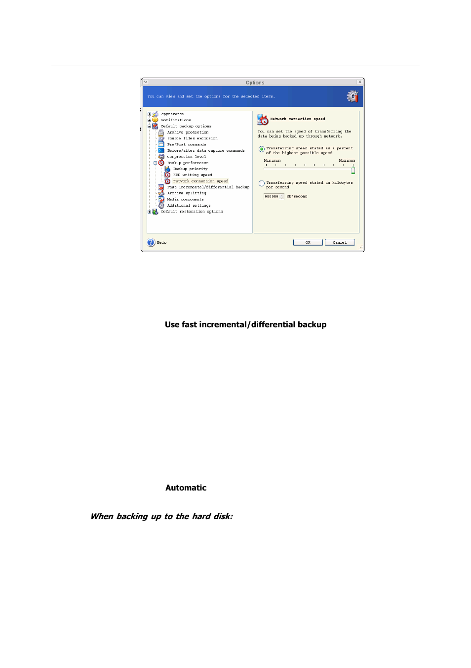 Fast incremental/differential backup, Archive splitting | Acronis True Image 9.1 Server for Linux - User Guide User Manual | Page 31 / 82