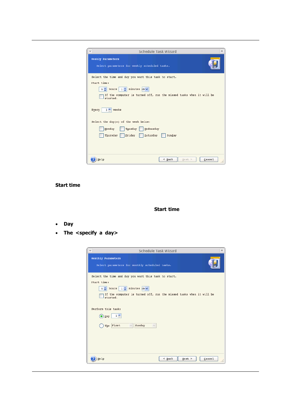 Setting up monthly execution | Acronis True Image 9.1 Server for Linux - User Guide User Manual | Page 52 / 82