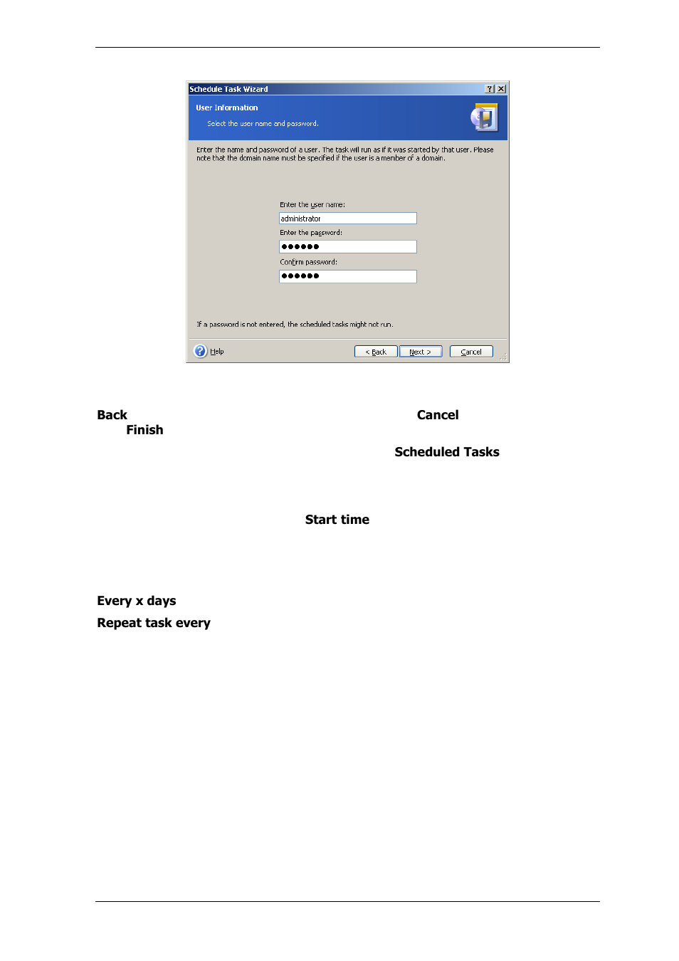 1 setting up daily execution | Acronis True Image for MS SBS Server  - User Guide User Manual | Page 102 / 157
