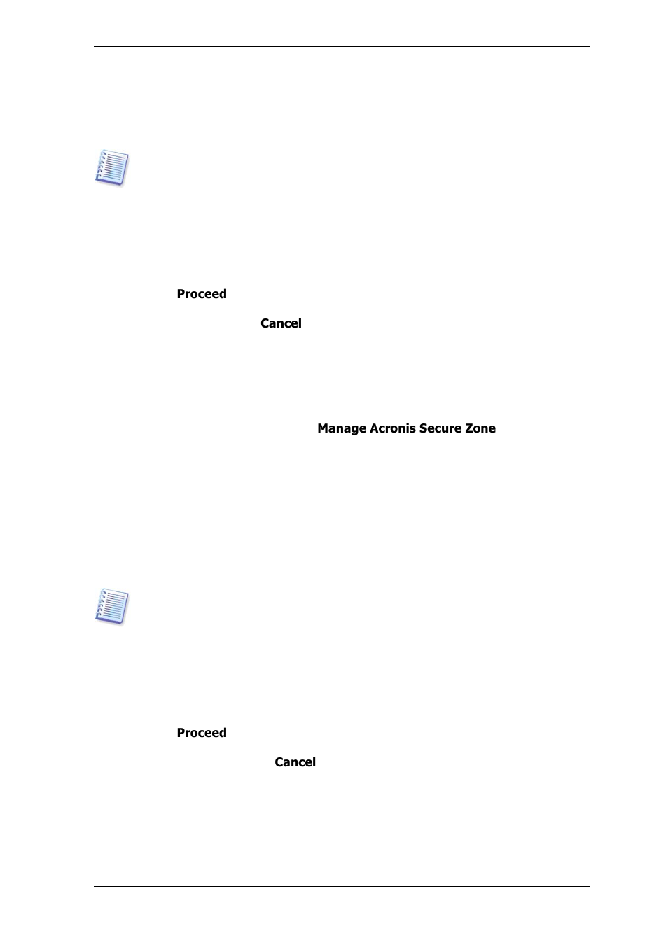 2 resizing the acronis secure zone | Acronis True Image for MS SBS Server  - User Guide User Manual | Page 108 / 157