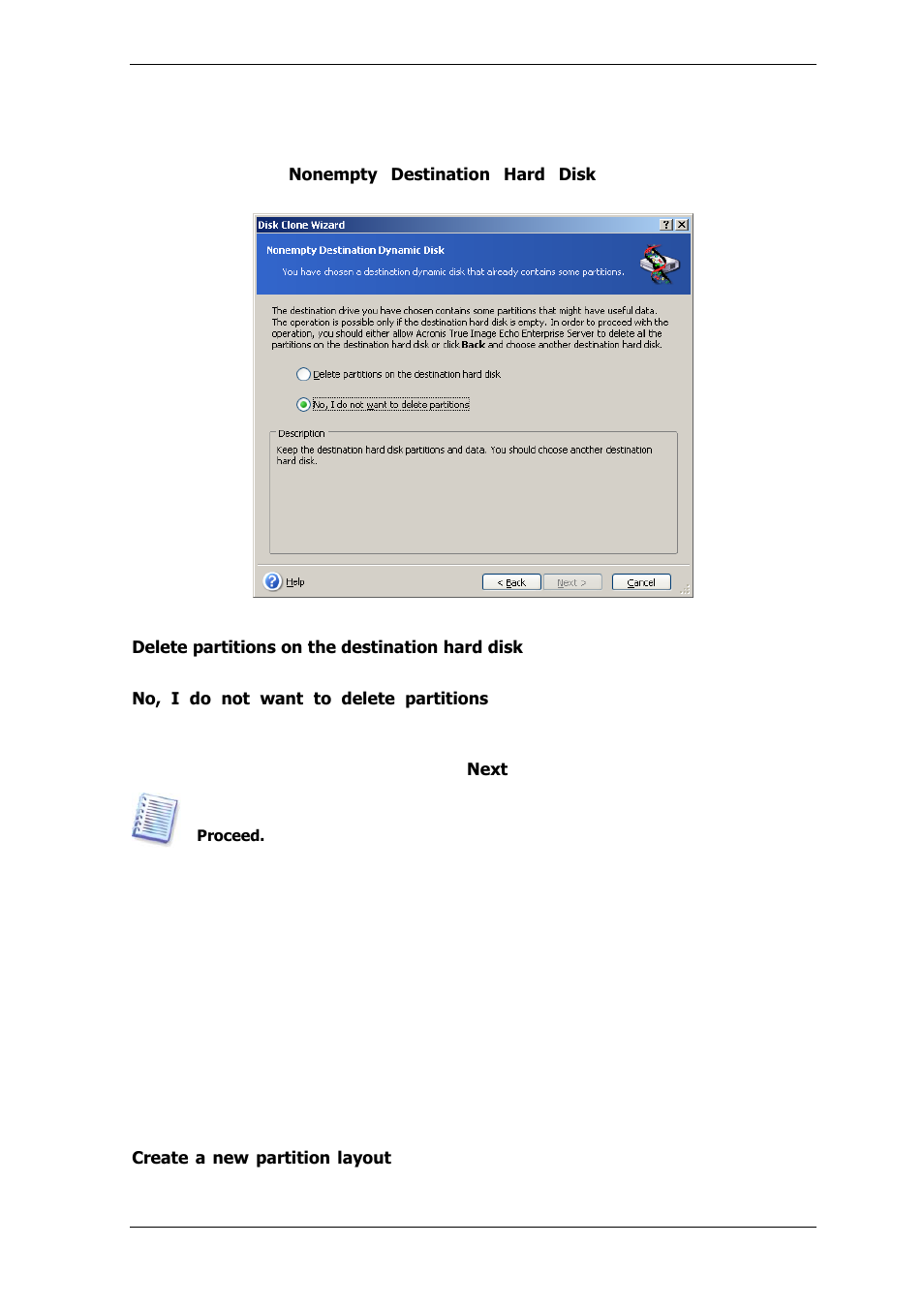 4 partitioned destination disk, 5 old and new disk partition layout, 6 old disk data | Acronis True Image for MS SBS Server  - User Guide User Manual | Page 134 / 157
