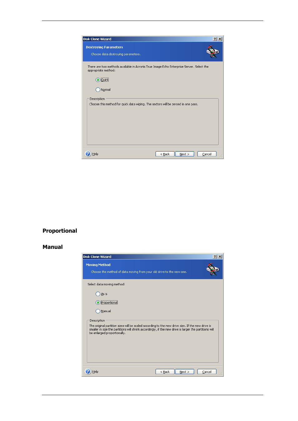8 selecting partition transfer method | Acronis True Image for MS SBS Server  - User Guide User Manual | Page 136 / 157