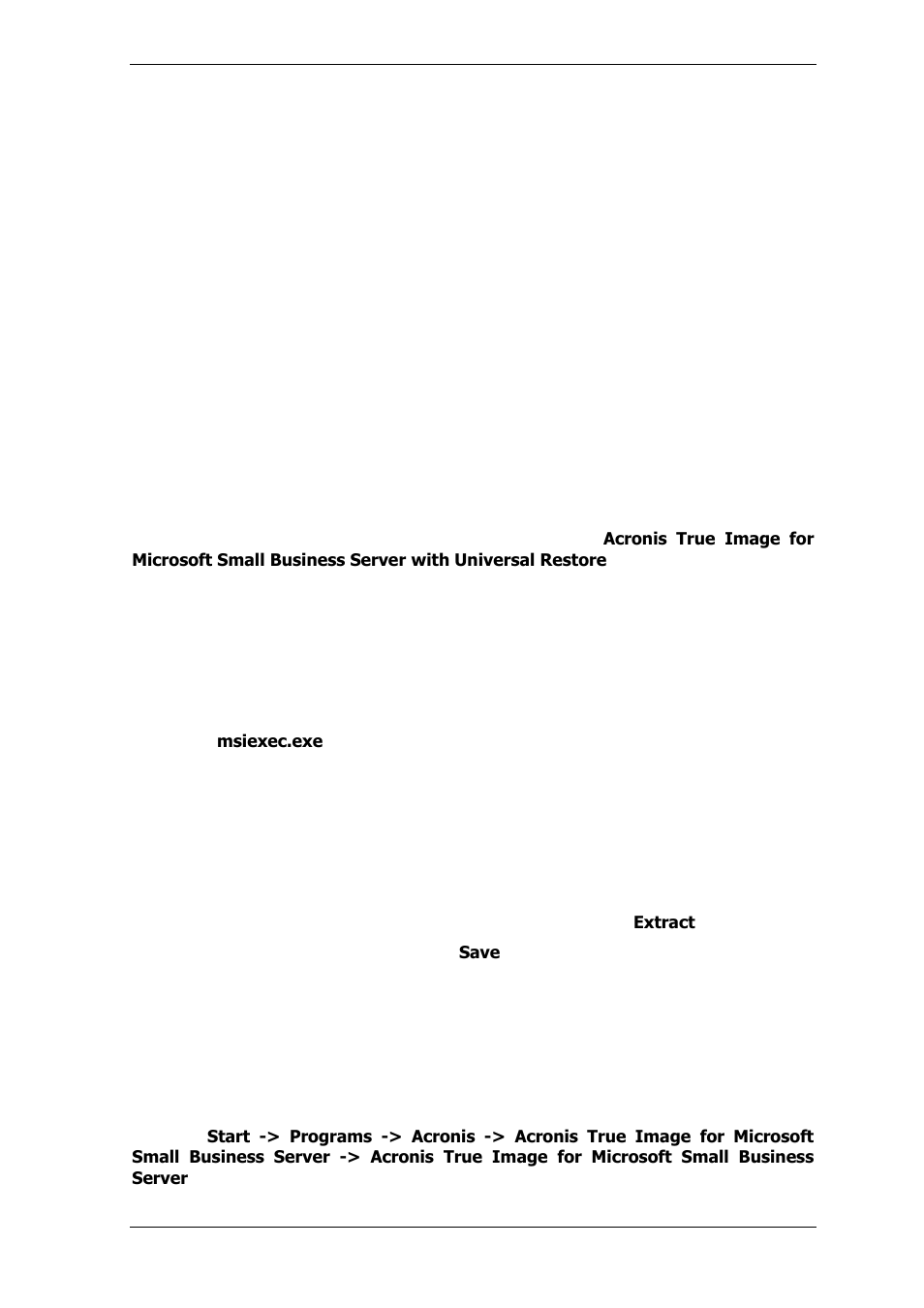 4 acronis universal restore installation | Acronis True Image for MS SBS Server  - User Guide User Manual | Page 25 / 157