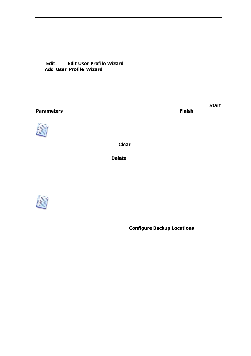 4 changing user profiles, 5 configuring backup locations | Acronis True Image for MS SBS Server  - User Guide User Manual | Page 57 / 157