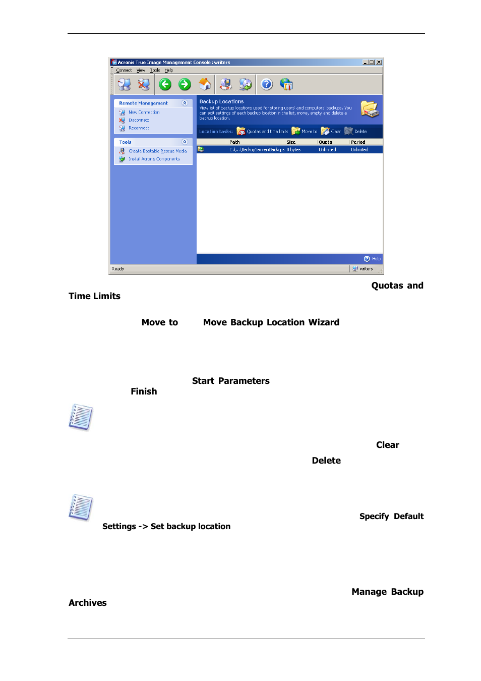 6 managing archives | Acronis True Image for MS SBS Server  - User Guide User Manual | Page 58 / 157