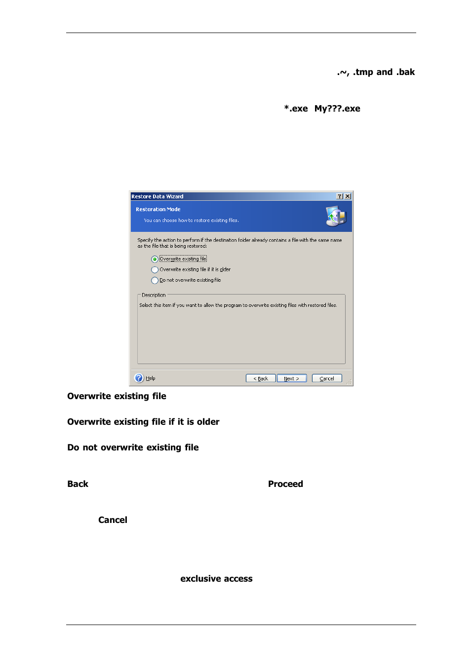 3 restoring disks/partitions or files from images | Acronis True Image for MS SBS Server  - User Guide User Manual | Page 86 / 157