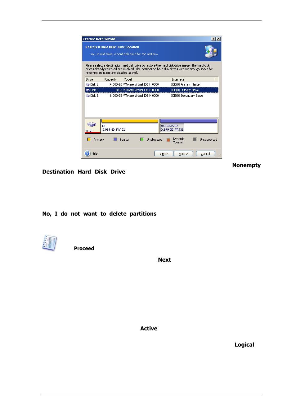 6 changing the restored partition type | Acronis True Image for MS SBS Server  - User Guide User Manual | Page 90 / 157