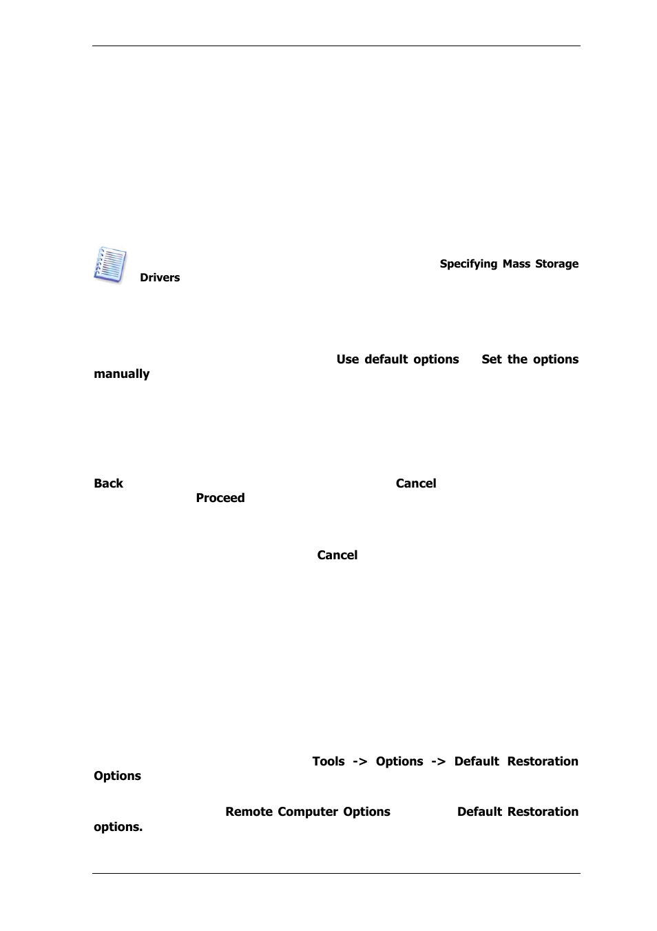 12 setting restore options, 13 restoration summary and executing restoration, 4 setting restore options | Acronis True Image for MS SBS Server  - User Guide User Manual | Page 93 / 157