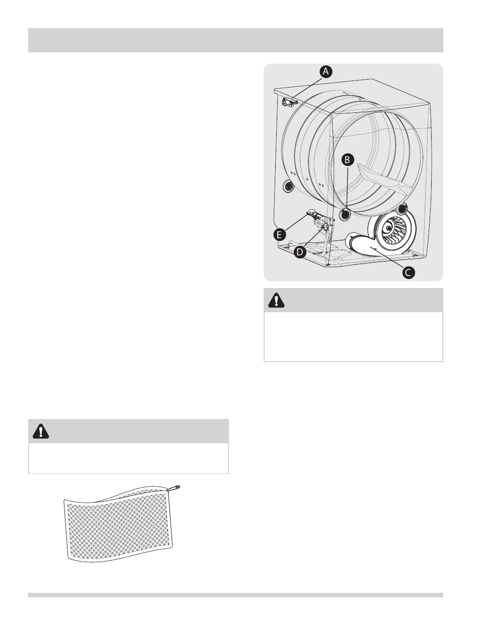 Operating instructions, Warning, Caution | Bc d e a | FRIGIDAIRE FAQG7001LW User Manual | Page 6 / 18