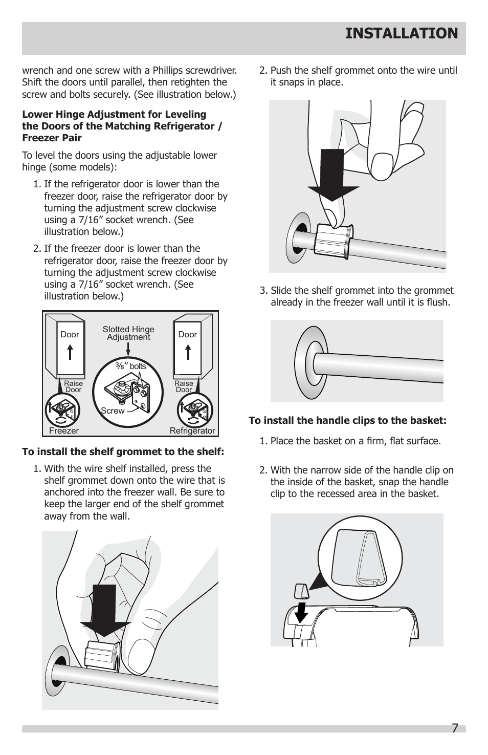 Installation | FRIGIDAIRE FGRU19F6QF User Manual | Page 7 / 24