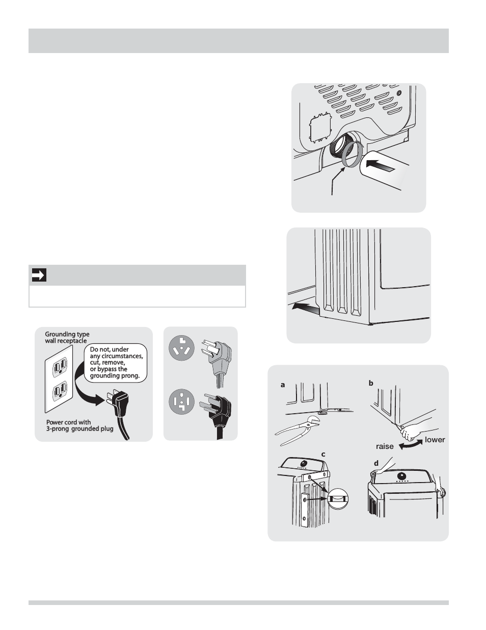 Installation instructions, Important | FRIGIDAIRE FARG4044MW User Manual | Page 16 / 60