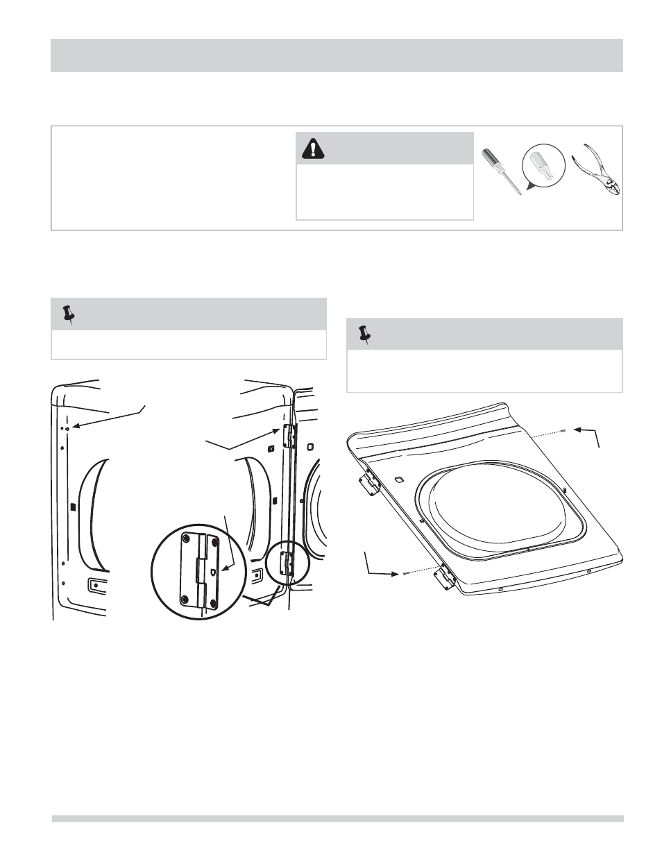 Reversing door, Warning | FRIGIDAIRE FARG4044MW User Manual | Page 17 / 60