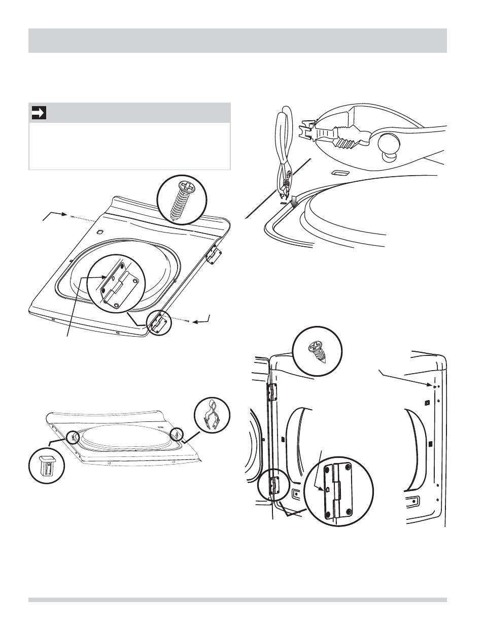 Inversion de la porte, Important | FRIGIDAIRE FARG4044MW User Manual | Page 38 / 60