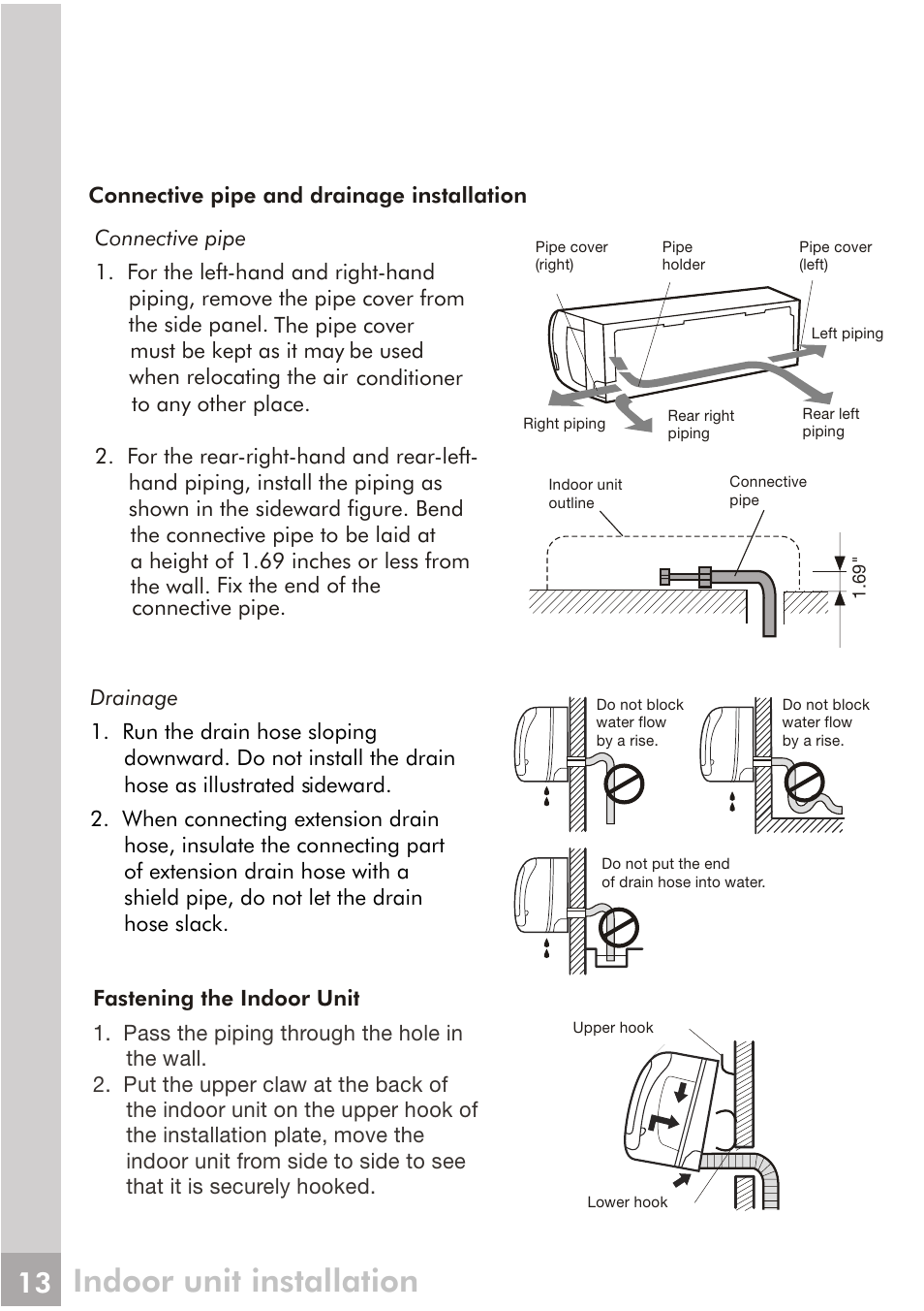Indoor unit installation | FRIGIDAIRE FRS123LS1 User Manual | Page 11 / 27