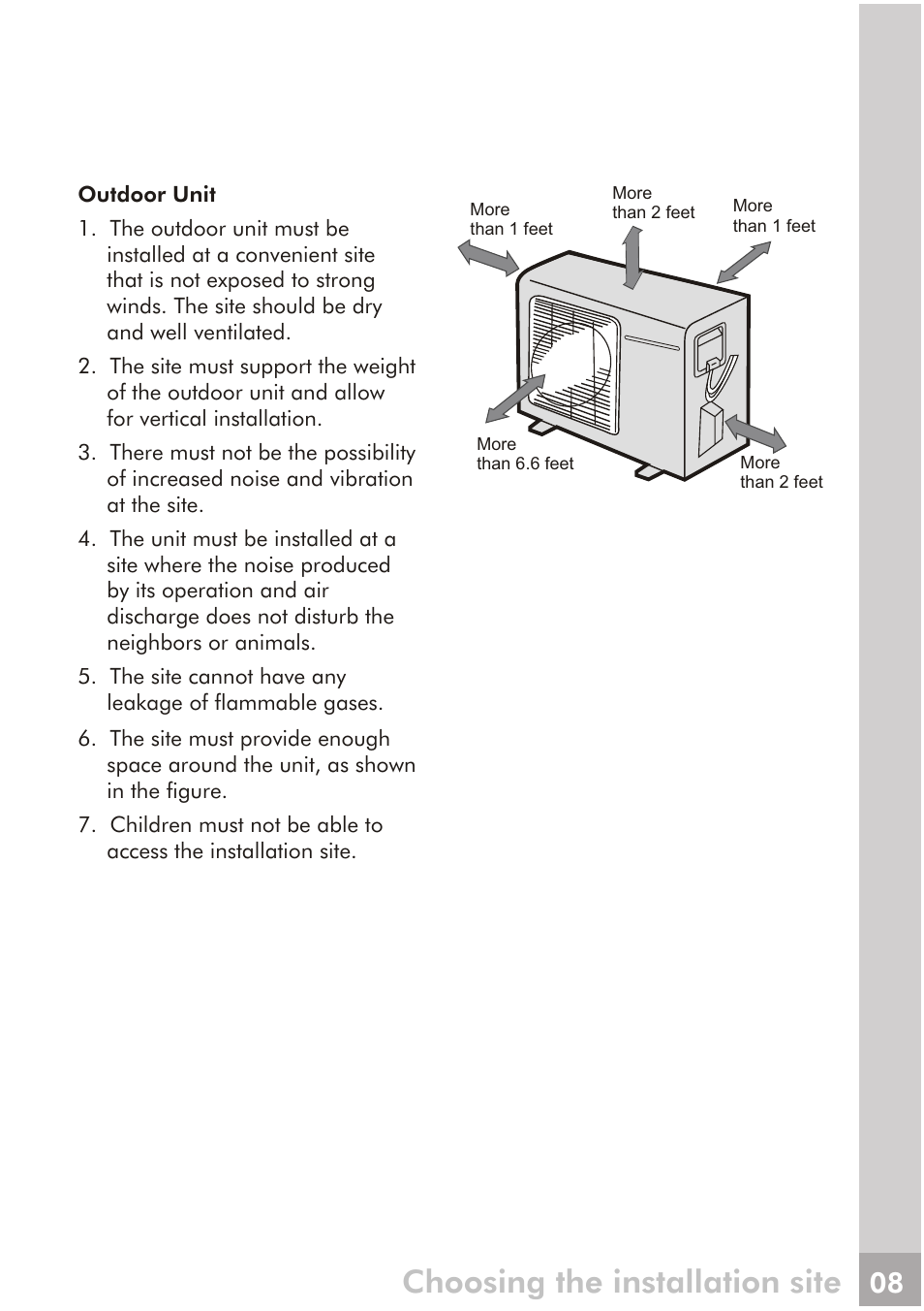 Choosing the installation site | FRIGIDAIRE FRS123LS1 User Manual | Page 6 / 27