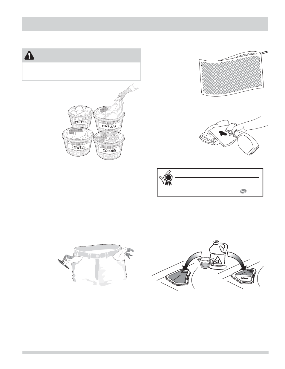 Operating instructions, Warning | FRIGIDAIRE Affinity Washer FAHE1011MW User Manual | Page 5 / 22
