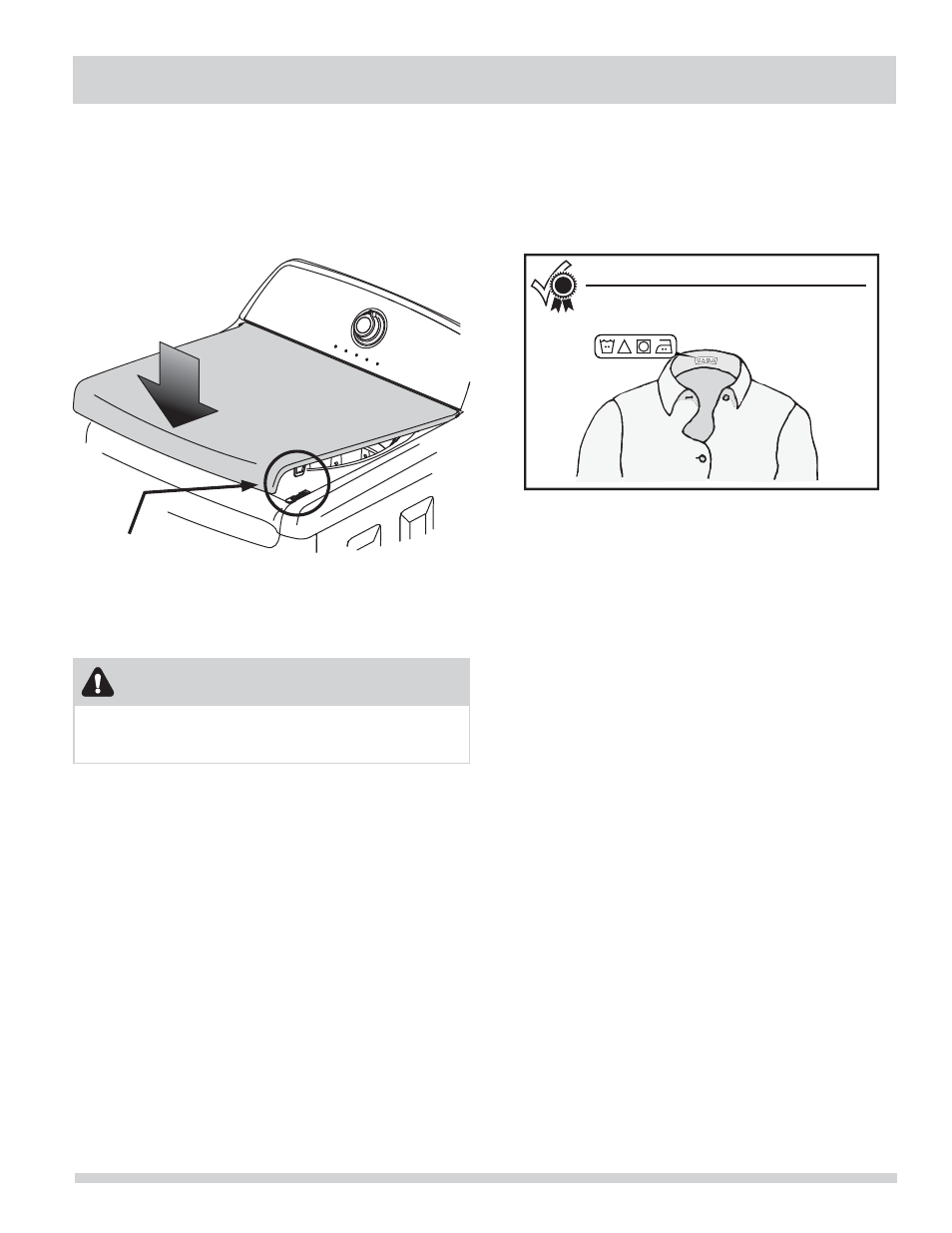 Operating instructions, Caution | FRIGIDAIRE Affinity Washer FAHE1011MW User Manual | Page 7 / 22