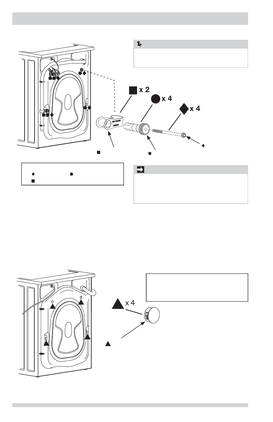 Instrucciones de instalación, X 4 x 2 x 4 | FRIGIDAIRE FFFS5115PA User Manual | Page 32 / 36
