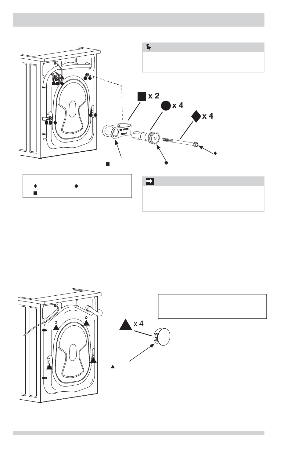 Installation instructions, X 4 x 2 x 4 | FRIGIDAIRE FFFS5115PA User Manual | Page 8 / 36