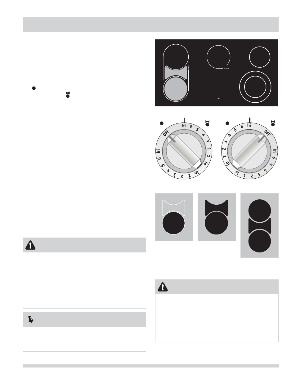 Setting surface controls, Caution | FRIGIDAIRE FPEF4085KF User Manual | Page 11 / 36