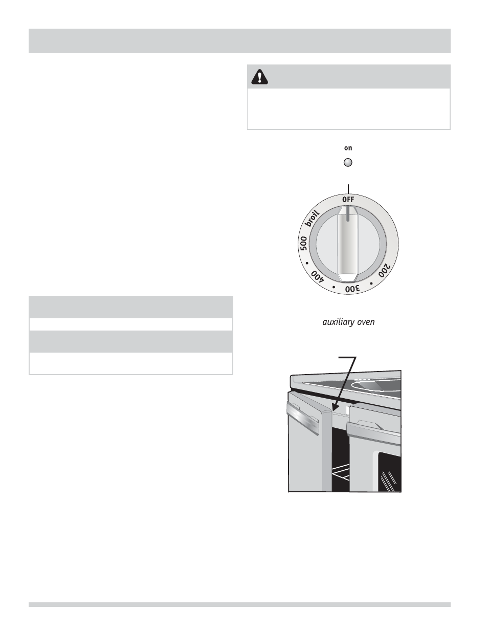 Setting auxiliary oven controls, Caution | FRIGIDAIRE FPEF4085KF User Manual | Page 26 / 36
