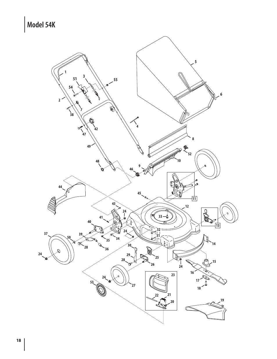 Model 54k | MTD Model 54K User Manual | Page 18 / 20