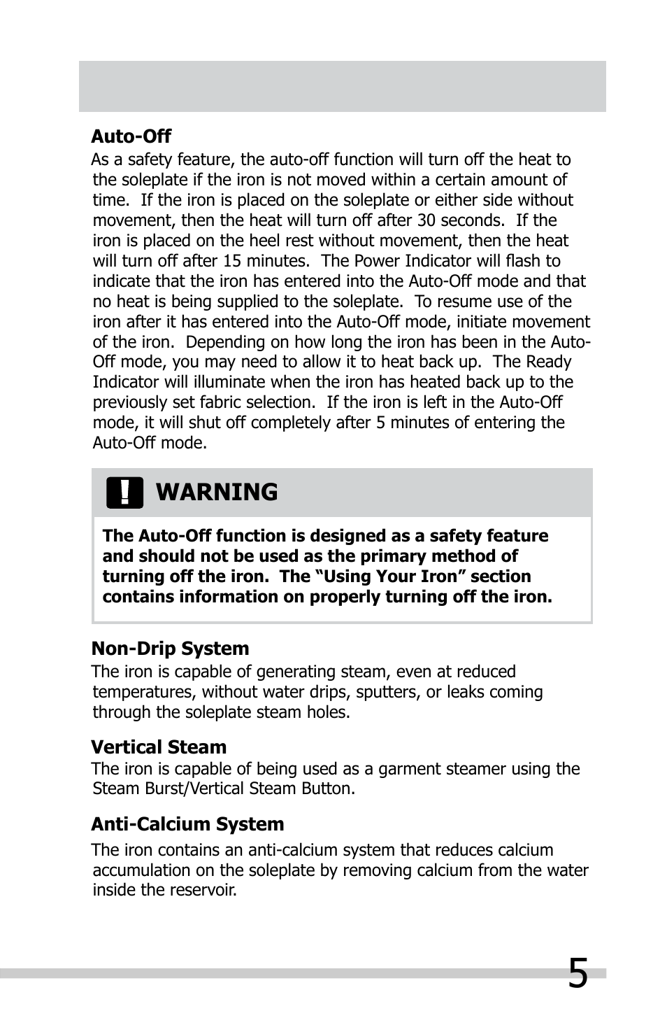 Warning | FRIGIDAIRE FAFI16D7MB User Manual | Page 5 / 10