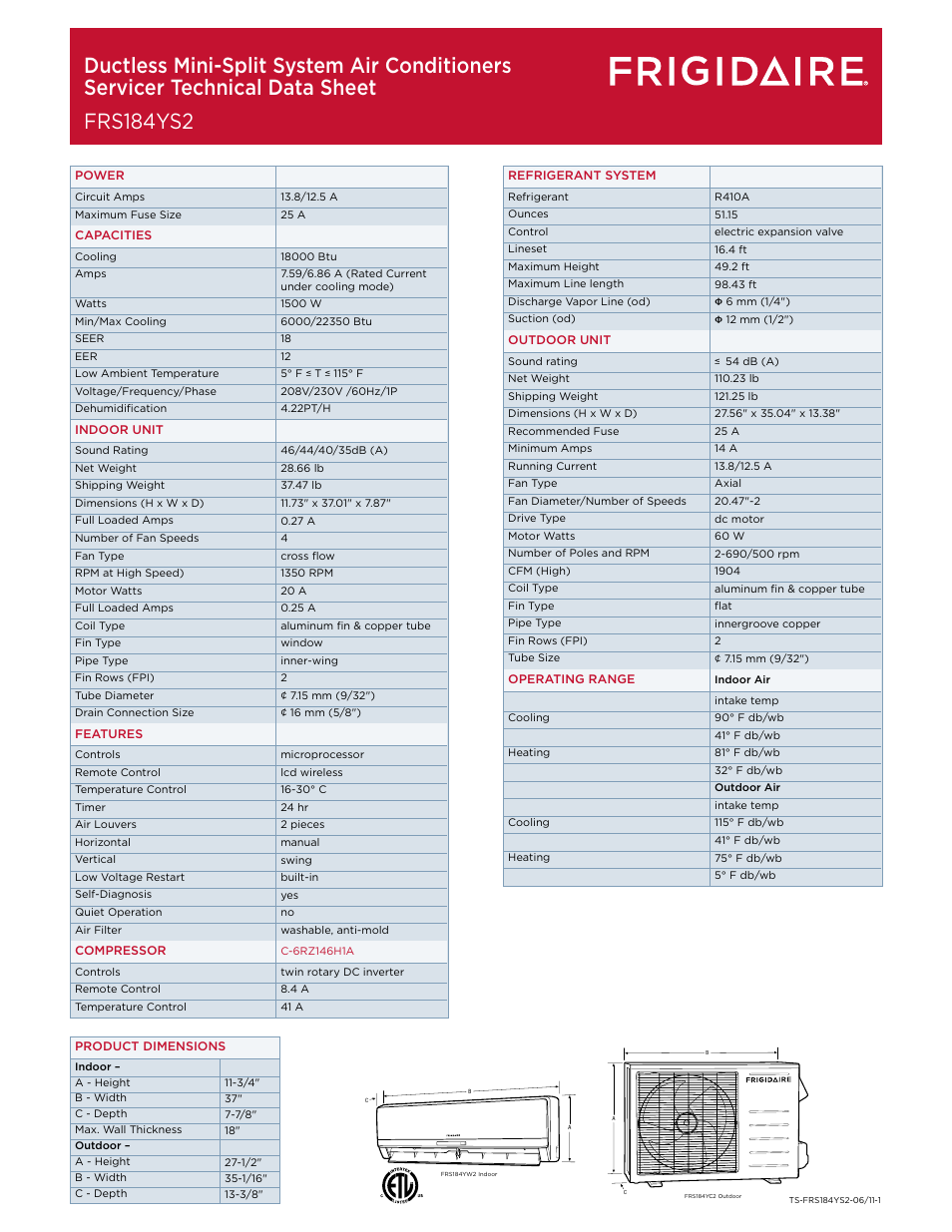 FRIGIDAIRE FRS184YS2 User Manual | Page 3 / 4