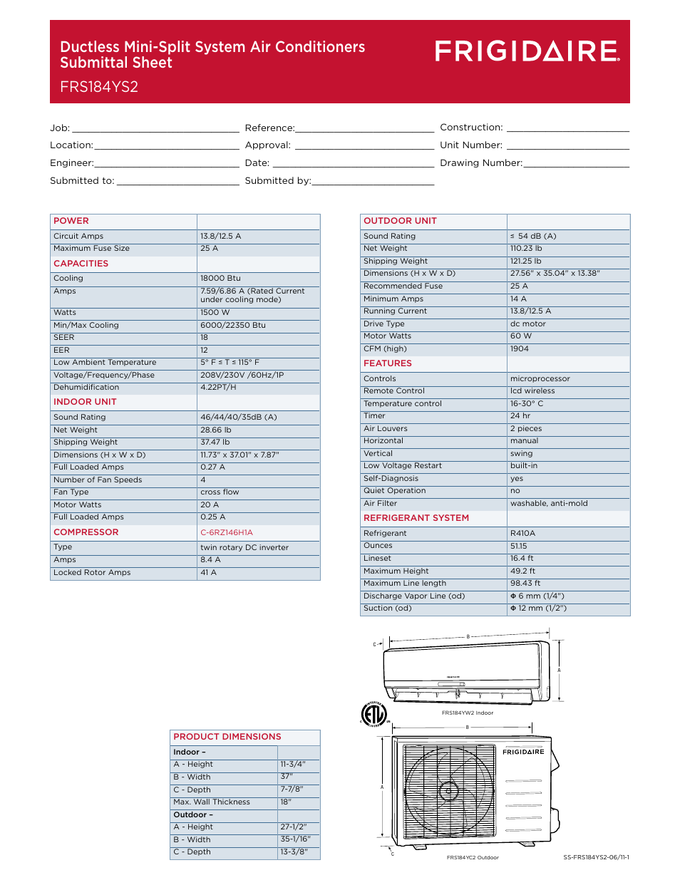 FRIGIDAIRE FRS184YS2 User Manual | Page 4 / 4